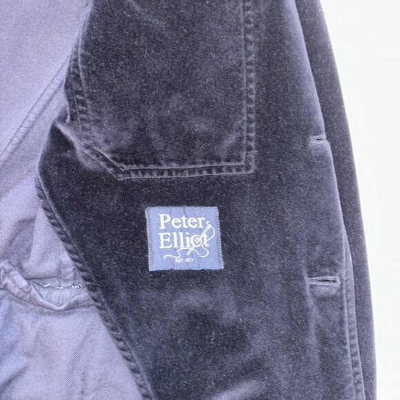 Peter Elliot Navy Velvet Blazer - Picture 3 of 3